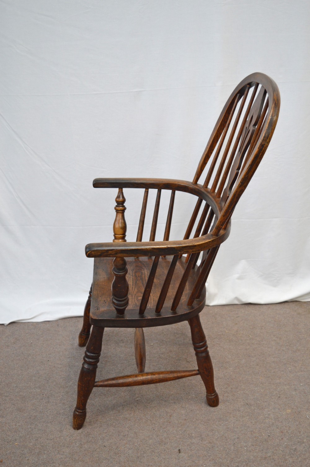 Antique elm Windsor chair  View III