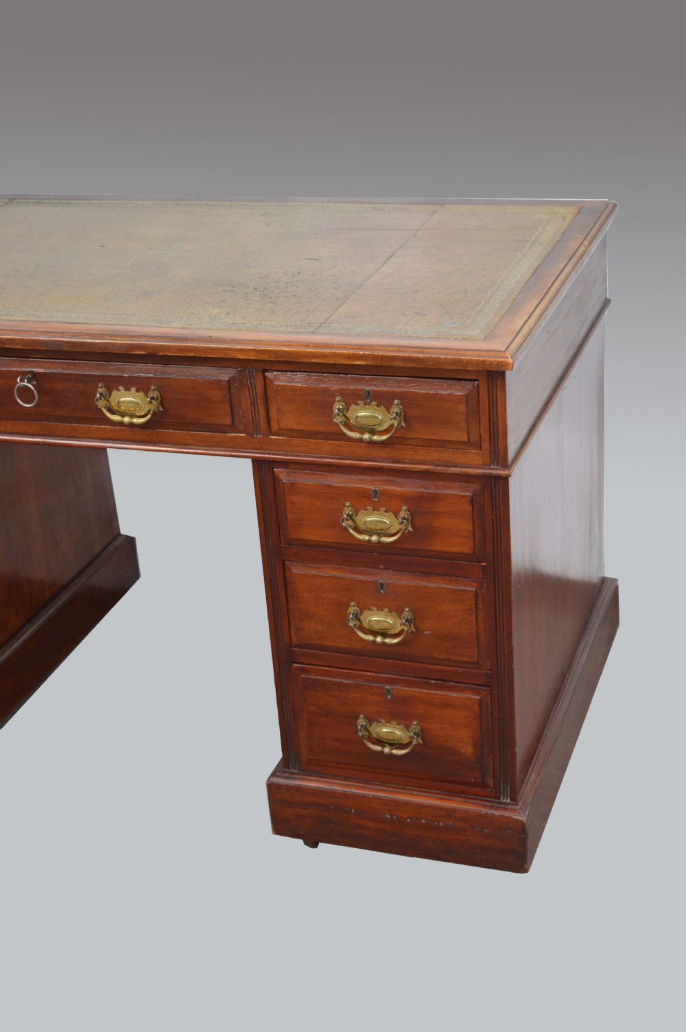 Antique Edwardian pedestal desk  View III