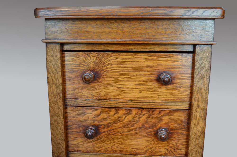 pair of Victorian oak wellington chests  View IV