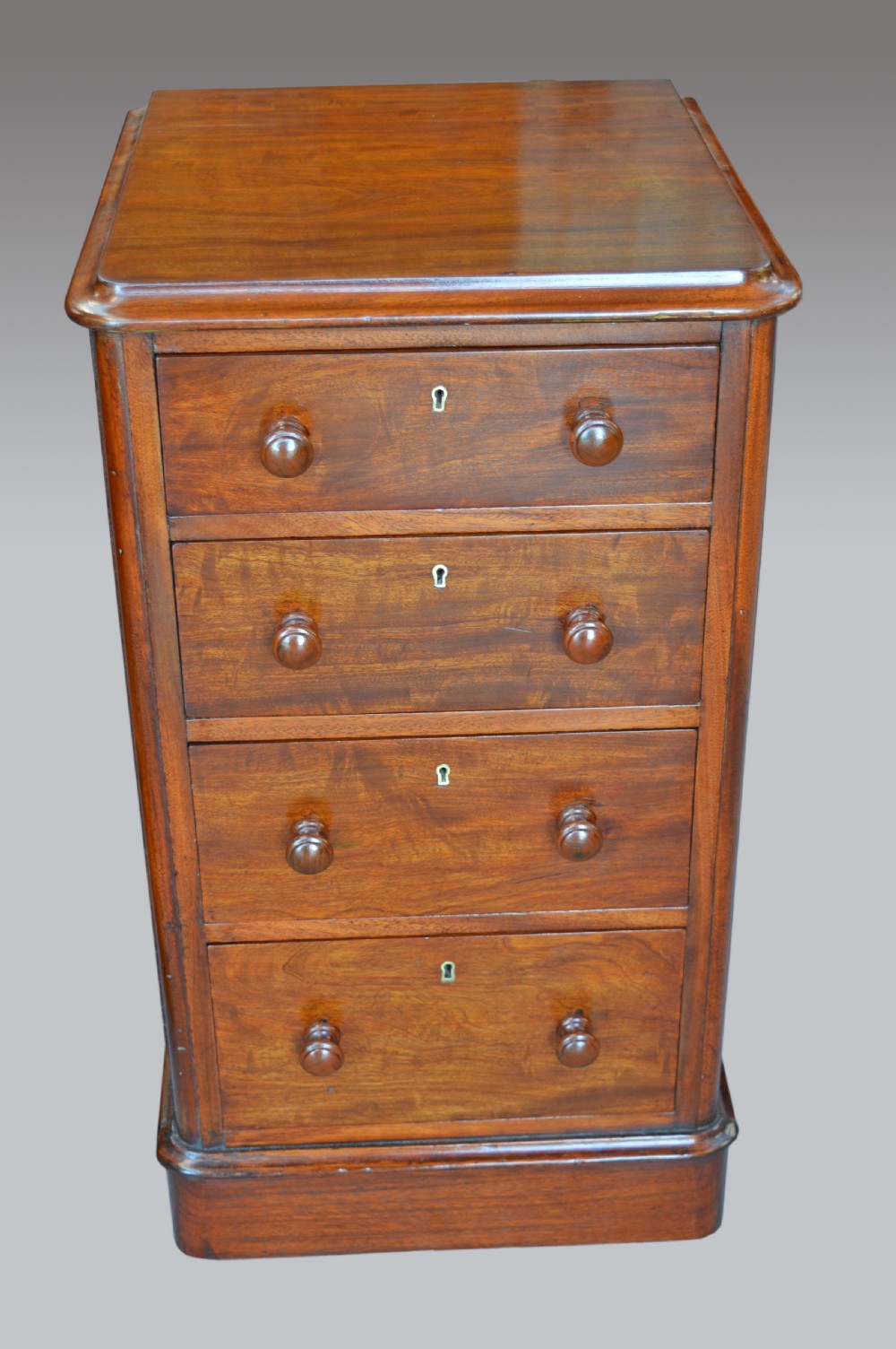 pair of Antique Victorian mahogany bedside chest of drawers Hobbs & co London  View IV