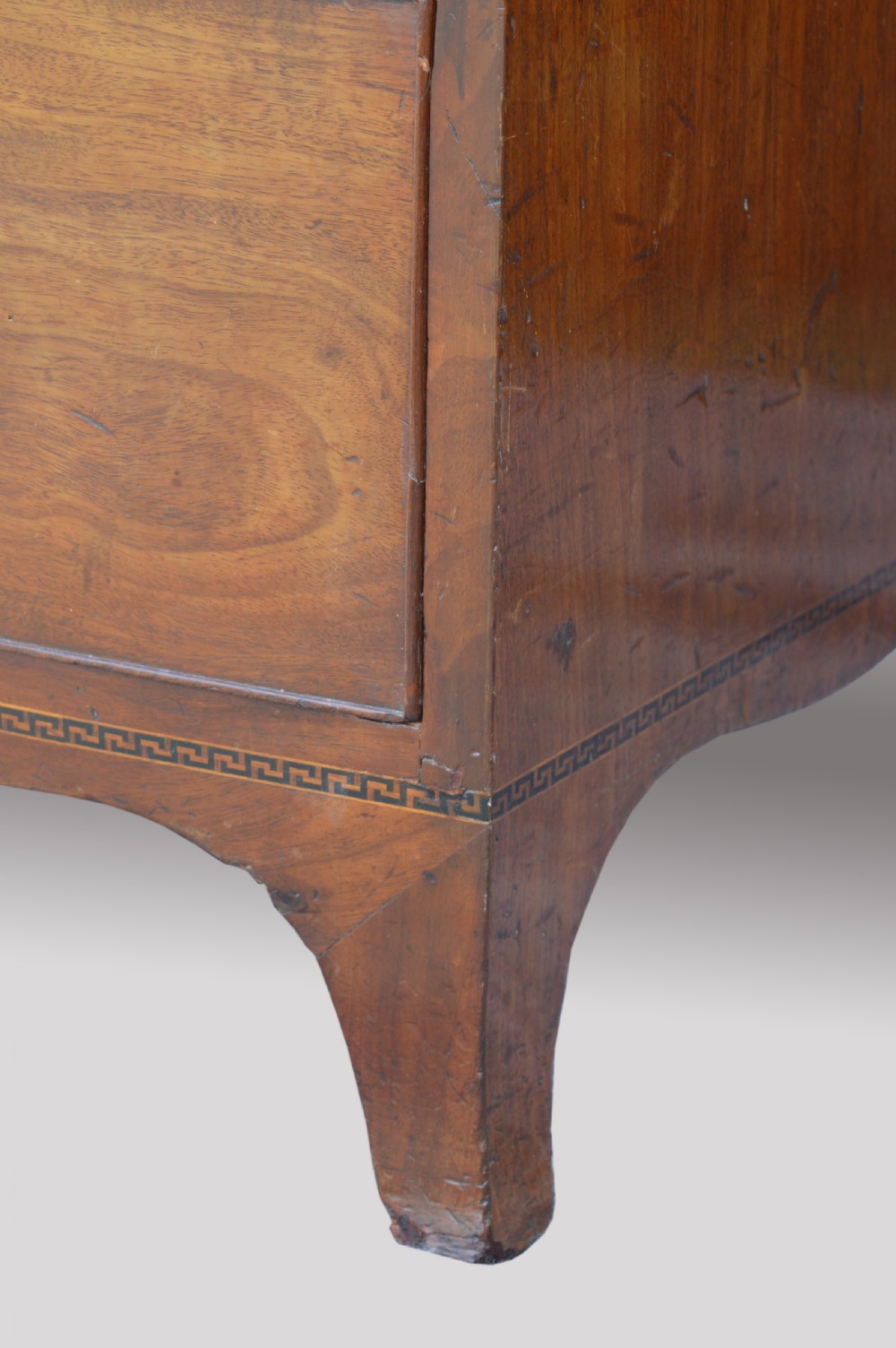 19th century mahogany bow front chest of drawers  View VI