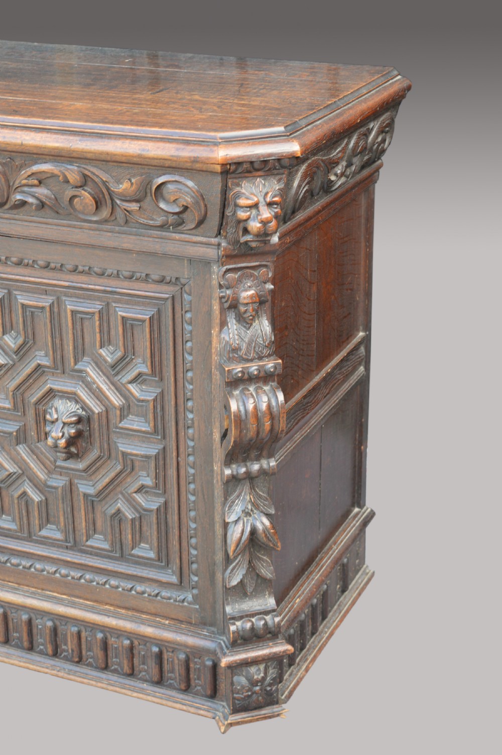 Antique carved oak sideboard  View III