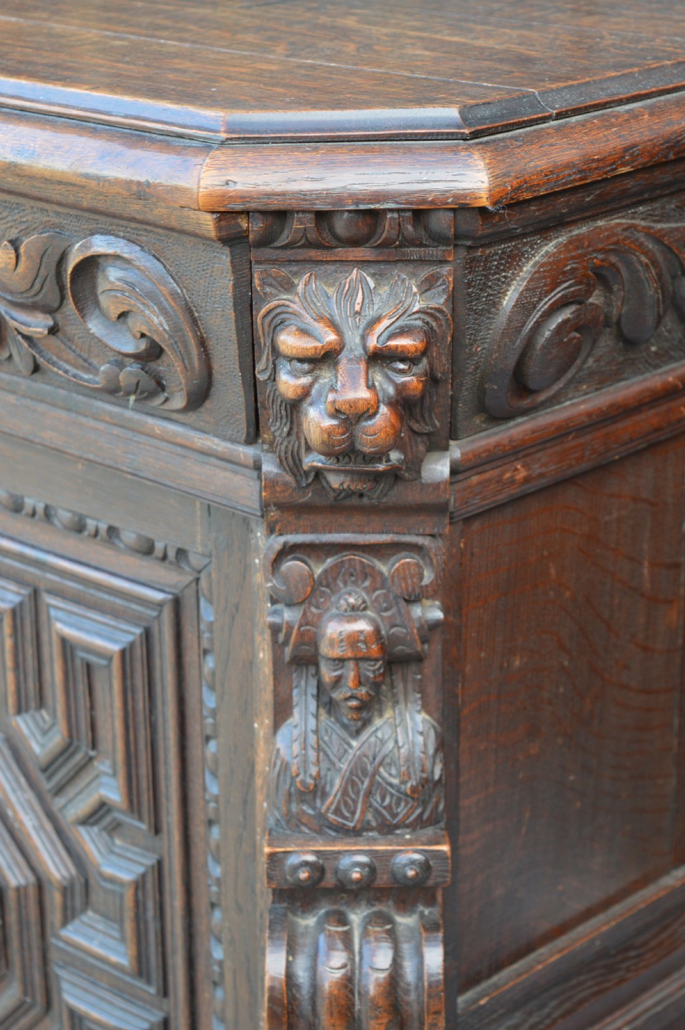 Antique carved oak sideboard  View IV