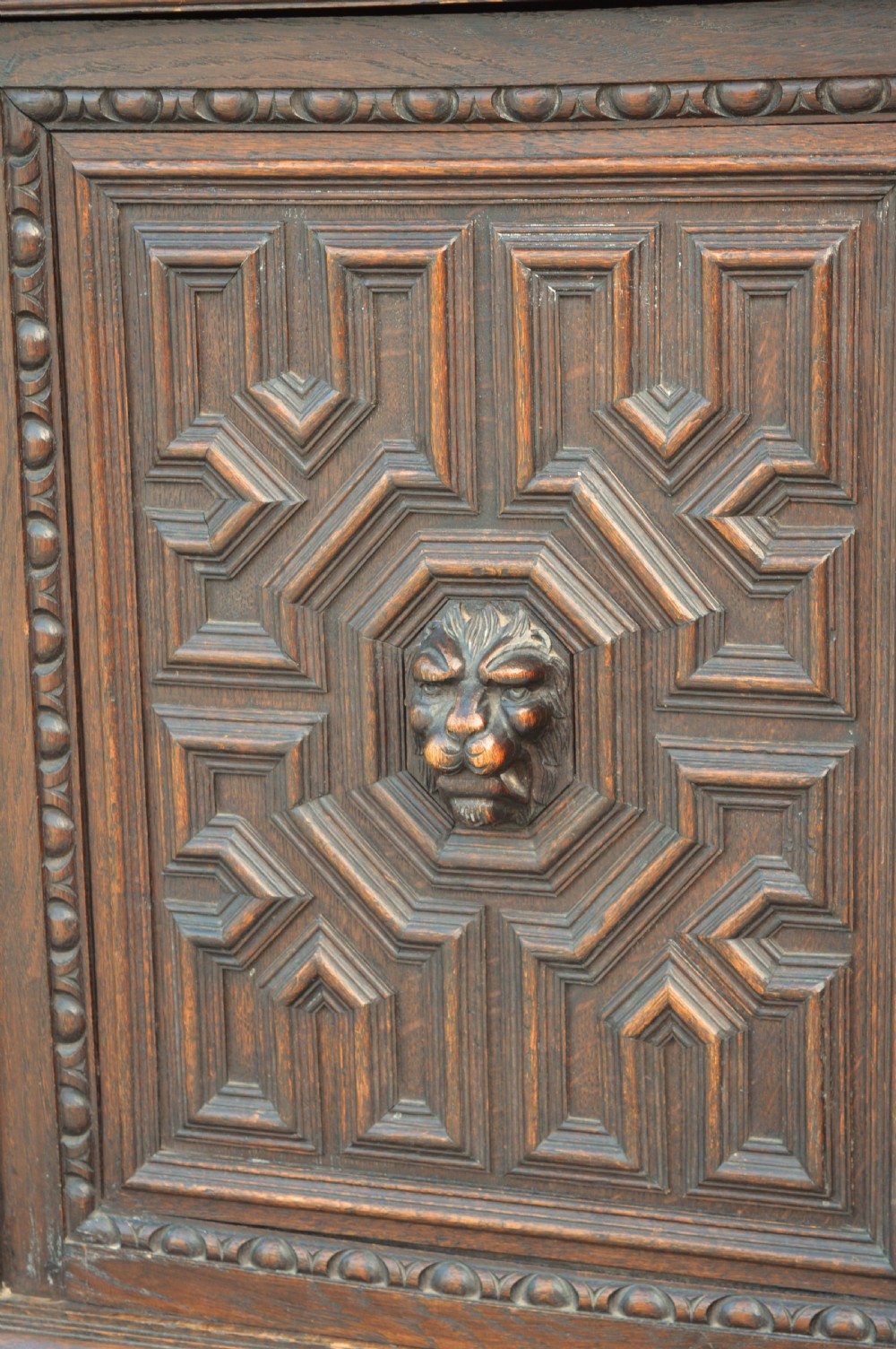 Antique carved oak sideboard  View V