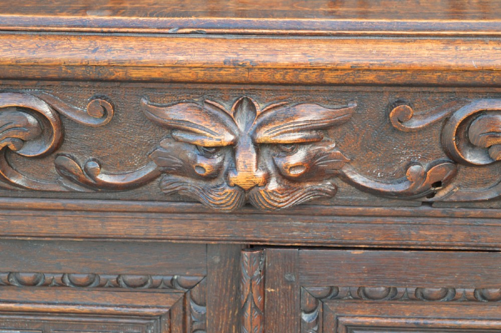 Antique carved oak sideboard  View VI