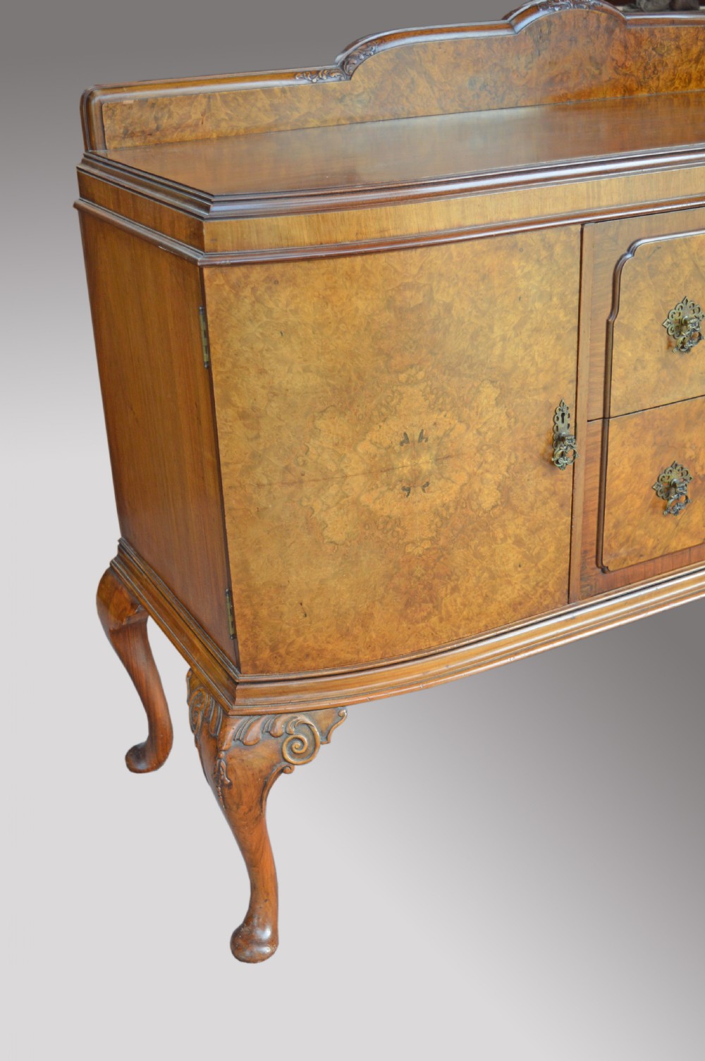 walnut queen Anne sideboard maples & co  View II
