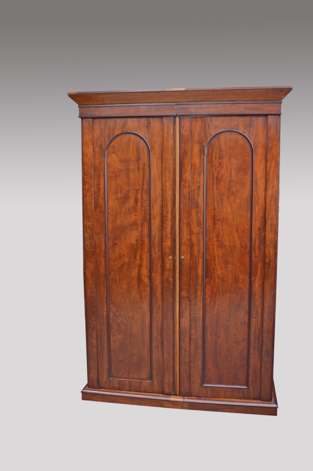 Antique Victorian mahogany double wardrobe 