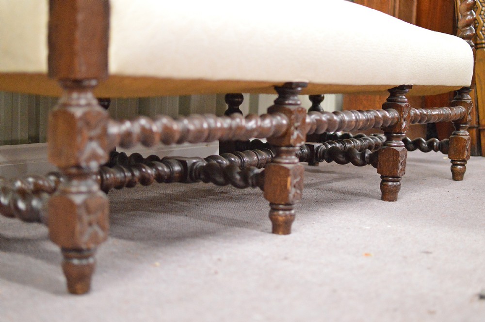 Antique carved oak sofa  View IV