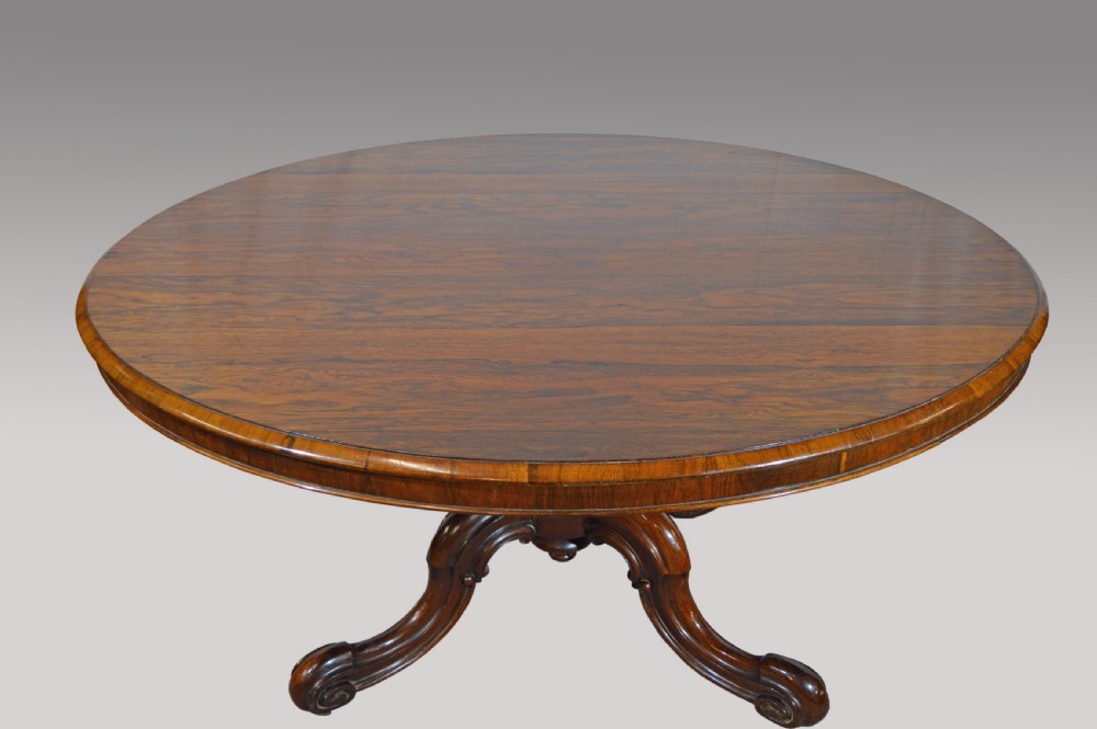 large Antique rosewood dining table  View II