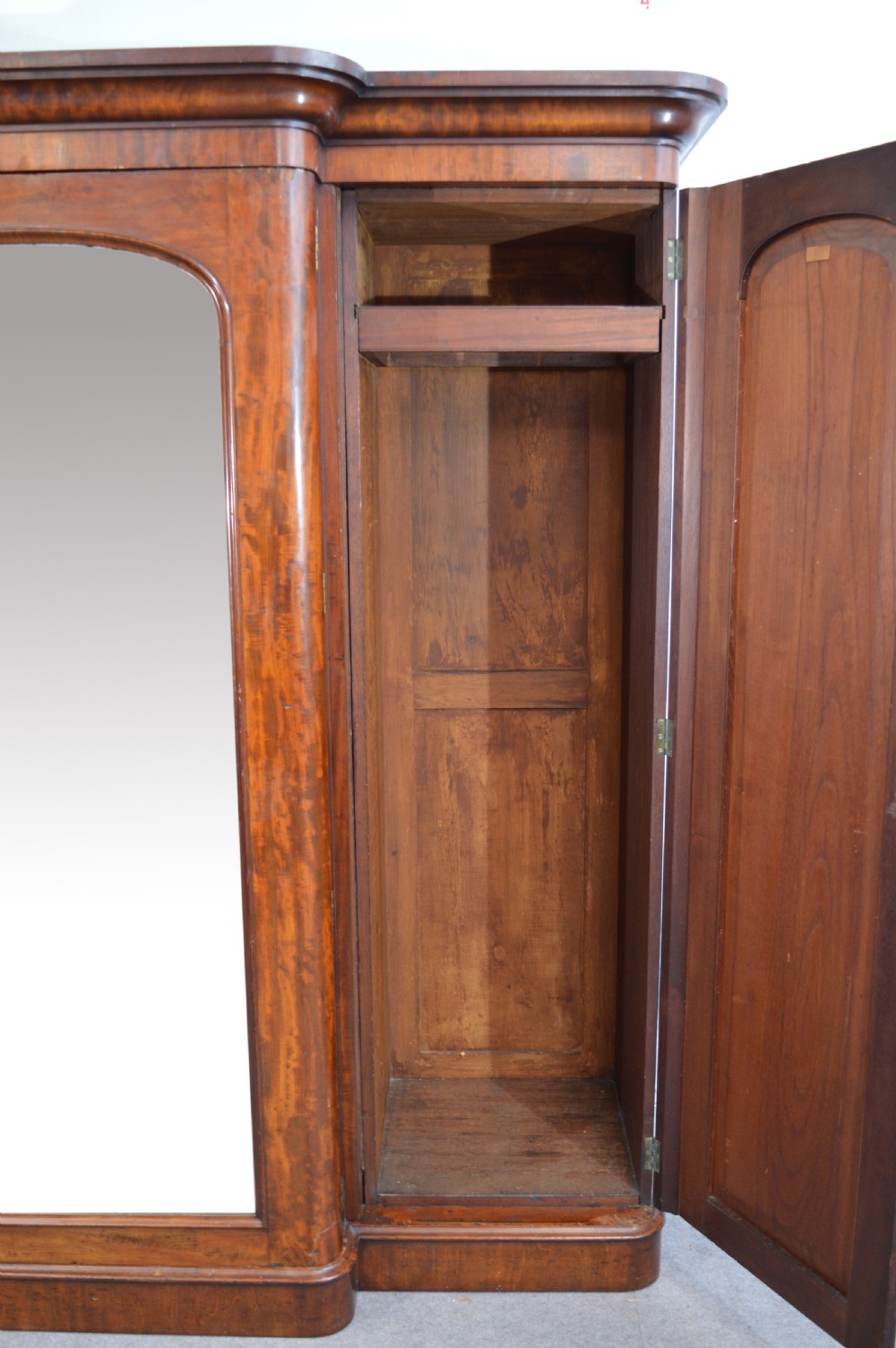 Victorian mahogany breakfront triple wardrobe  View IV