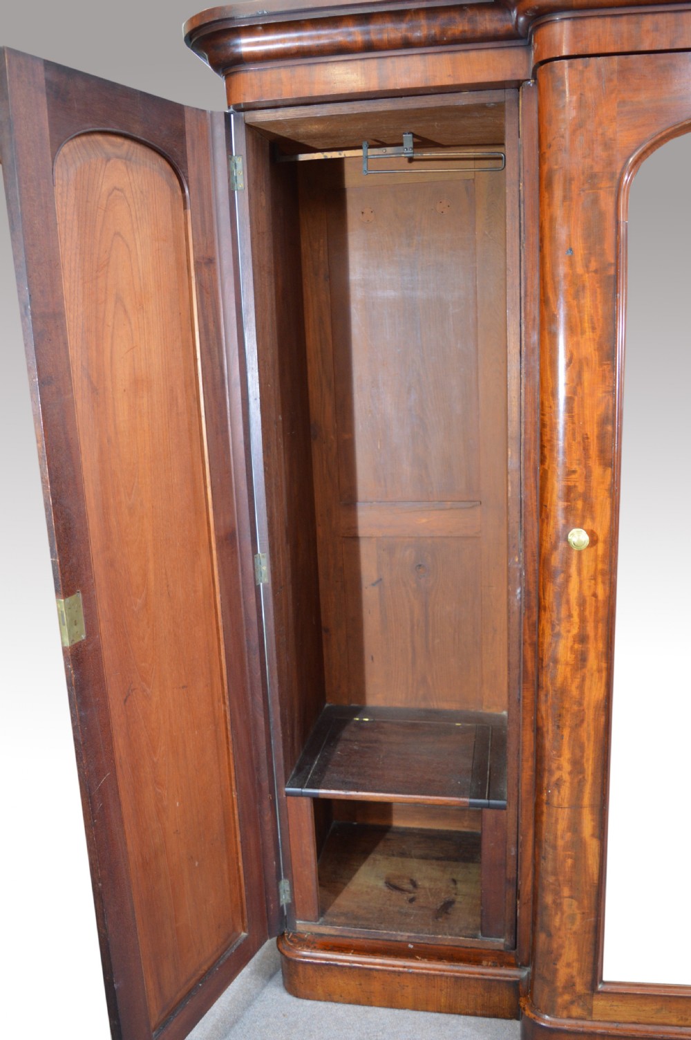 Victorian mahogany breakfront triple wardrobe  View V