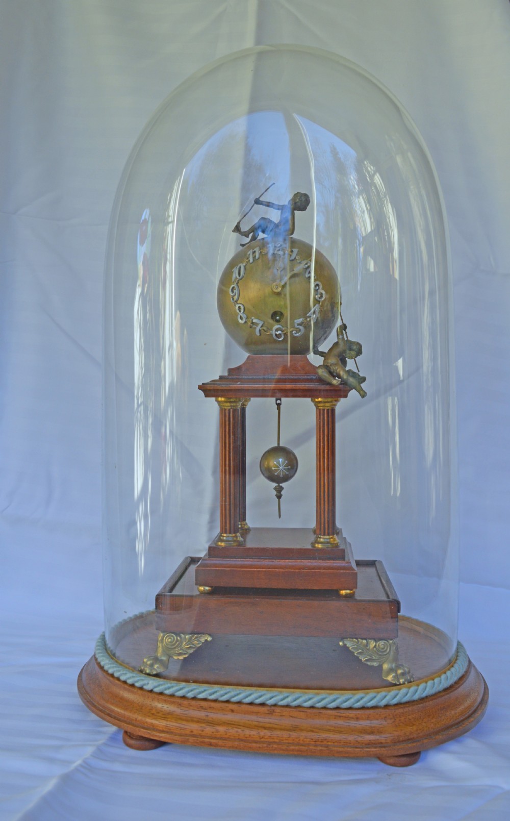 Rare Edwardian Spherical Ball Portico Clock 