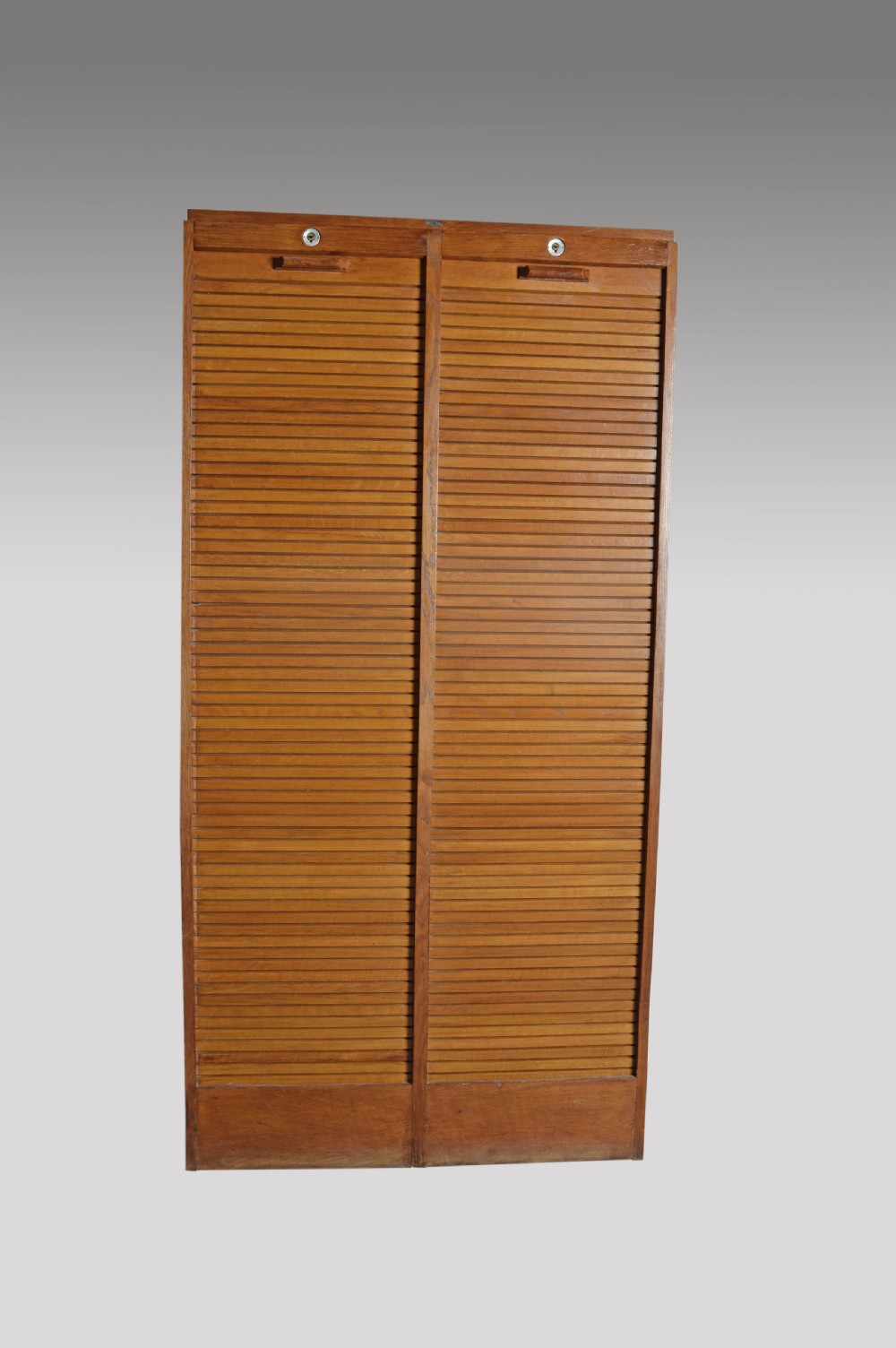 double tambour front file cabinet 
