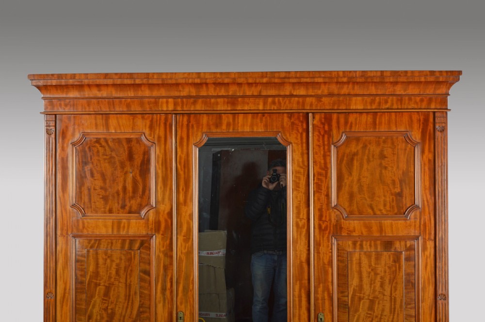 Victorian mahogany triple wardrobe  View III