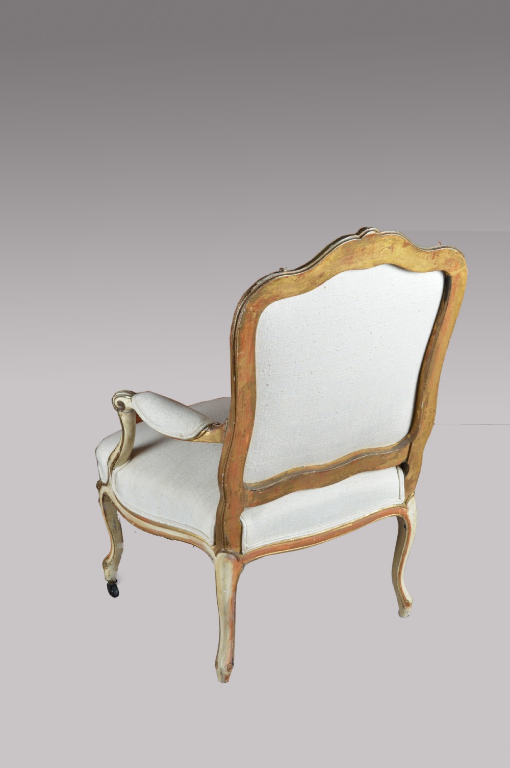 pair of 19th century French louis style fauteuils arm chairs  View III