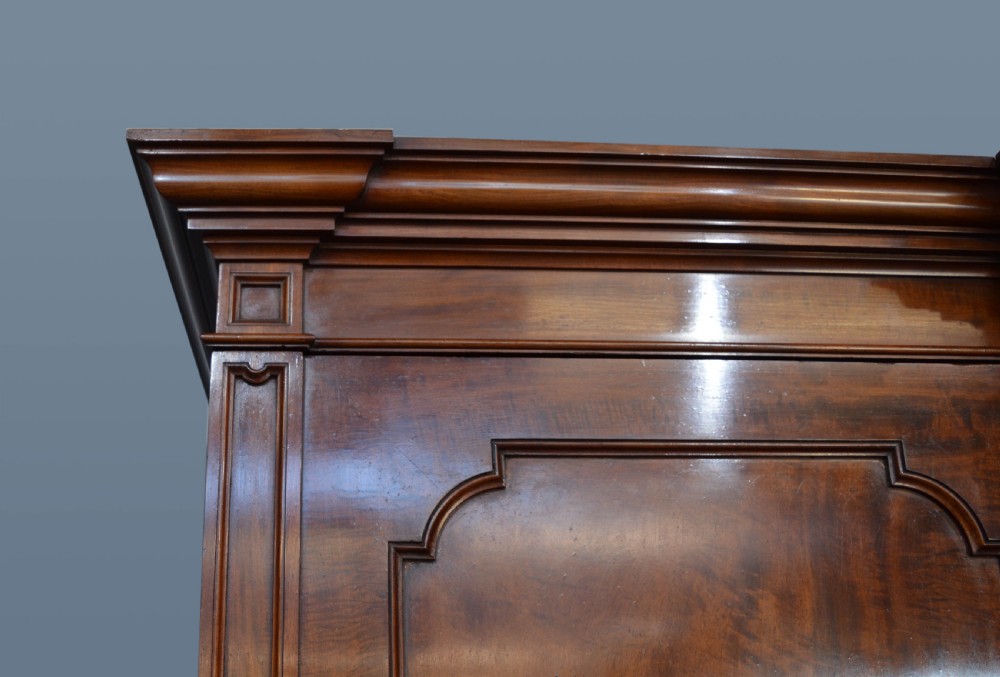 Gillow Antique victorian mahogany breakfront triple wardrobe  View IV