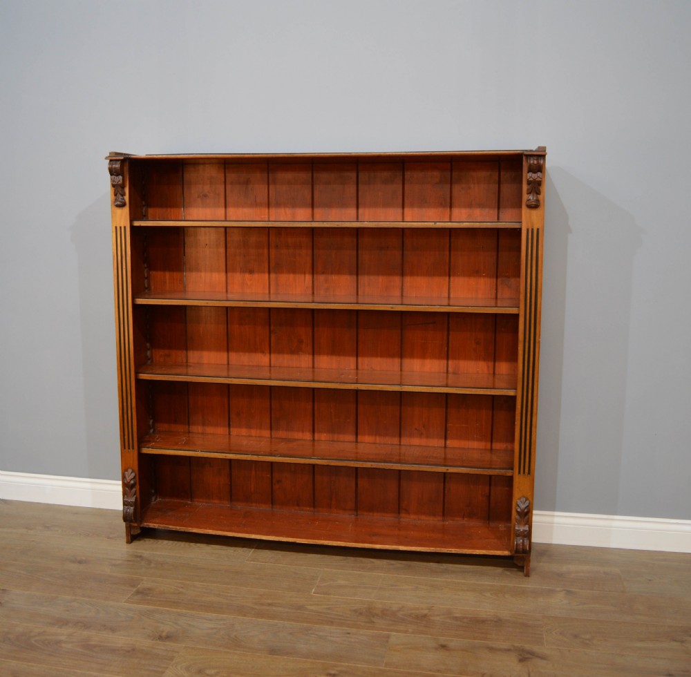 Victororian mahogany open bookcase 