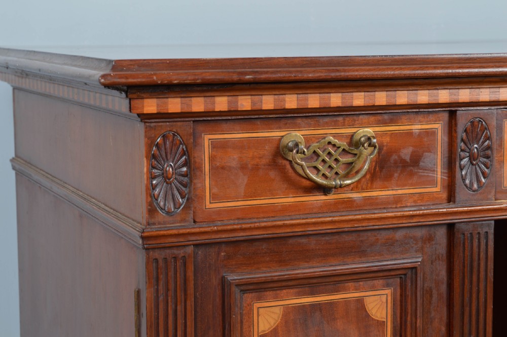 Gillows lancaster mahogany inlaid desk  View III