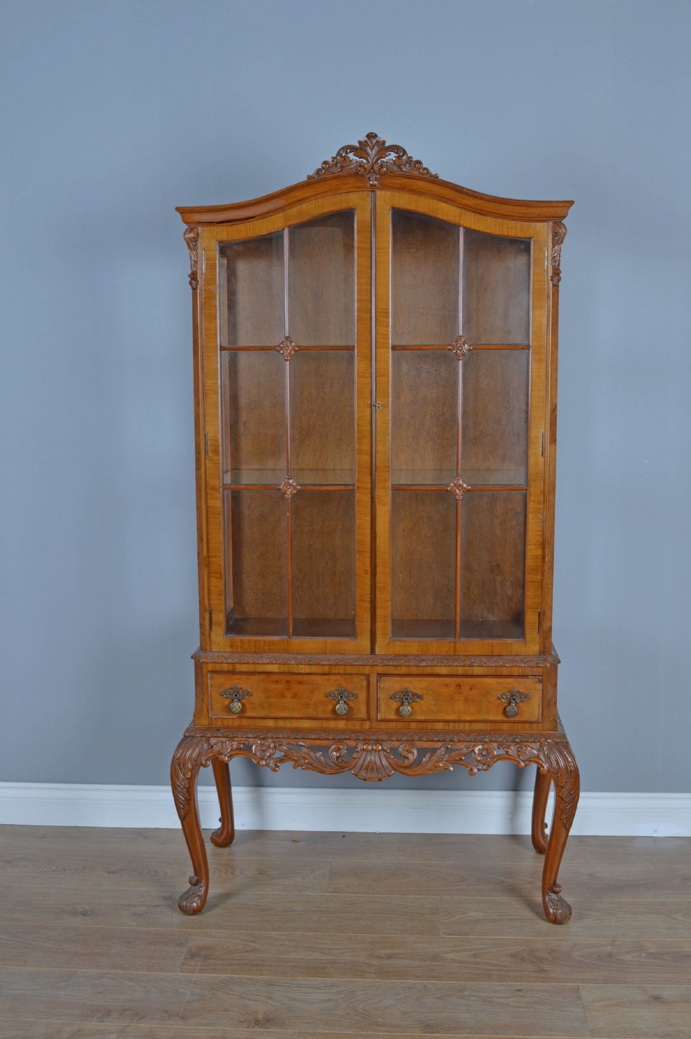 walnut Queen Anne style cabinet 