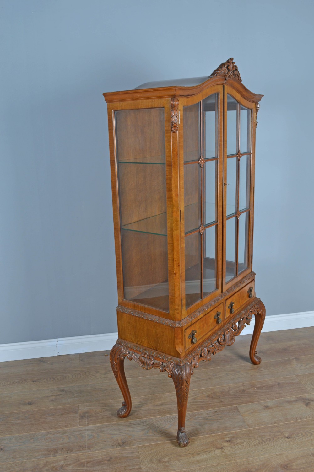 walnut Queen Anne style cabinet  View II
