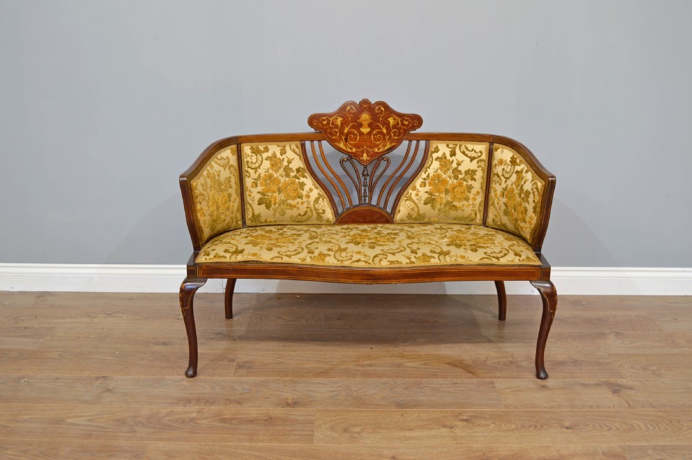 Edwardian inlaid sofa 