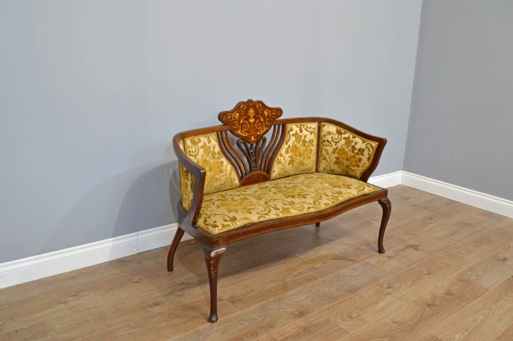 Edwardian inlaid sofa  View II