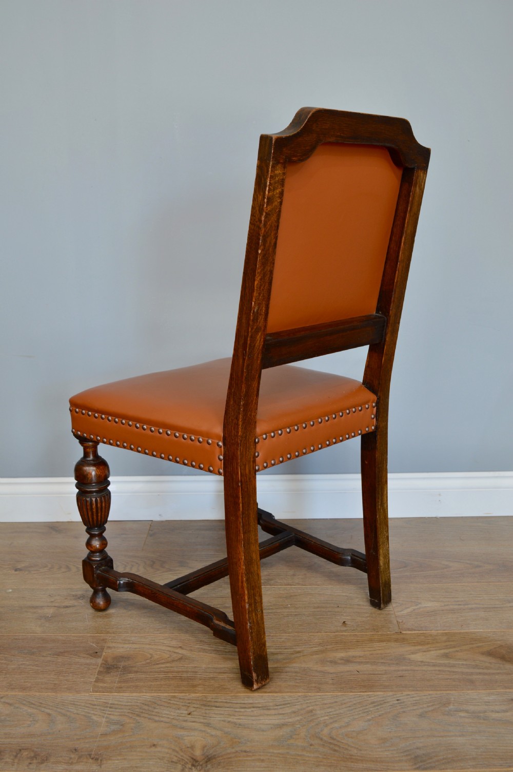 antique set of 6 six oak chairs  View III