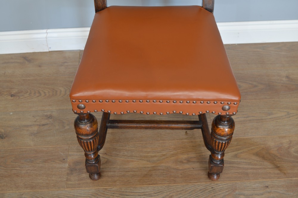 antique set of 6 six oak chairs  View IV