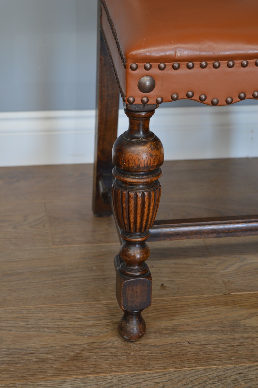 antique set of 6 six oak chairs  View V