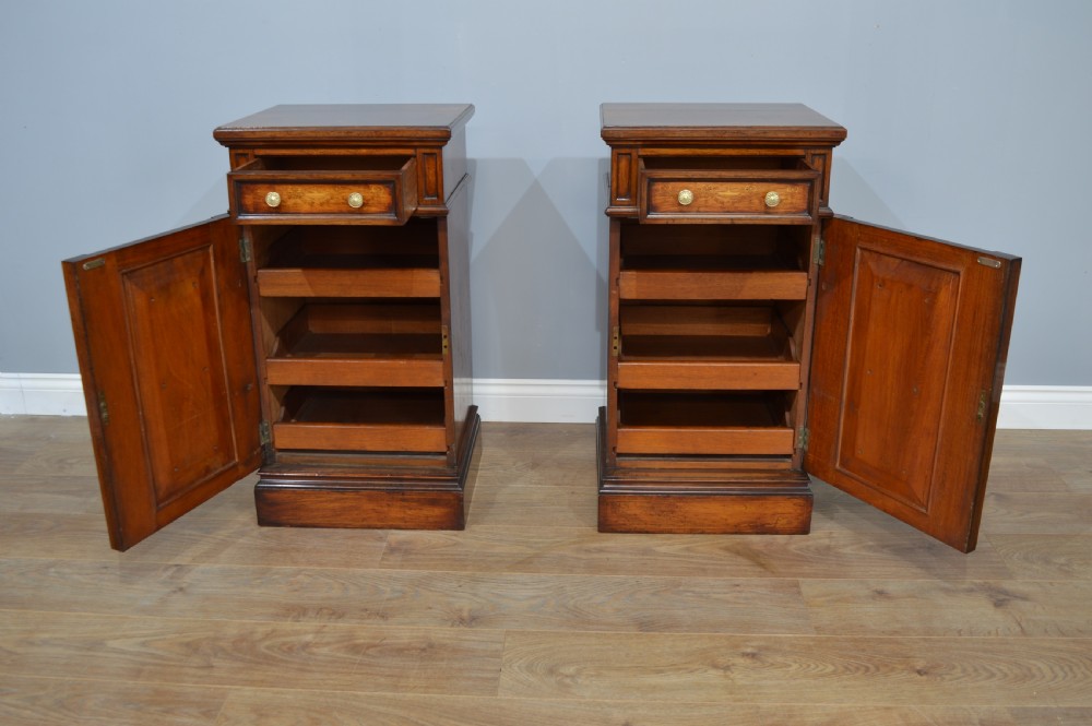 Antique pair of pedestal cabinets attributed to Edwards and Roberts  View VI