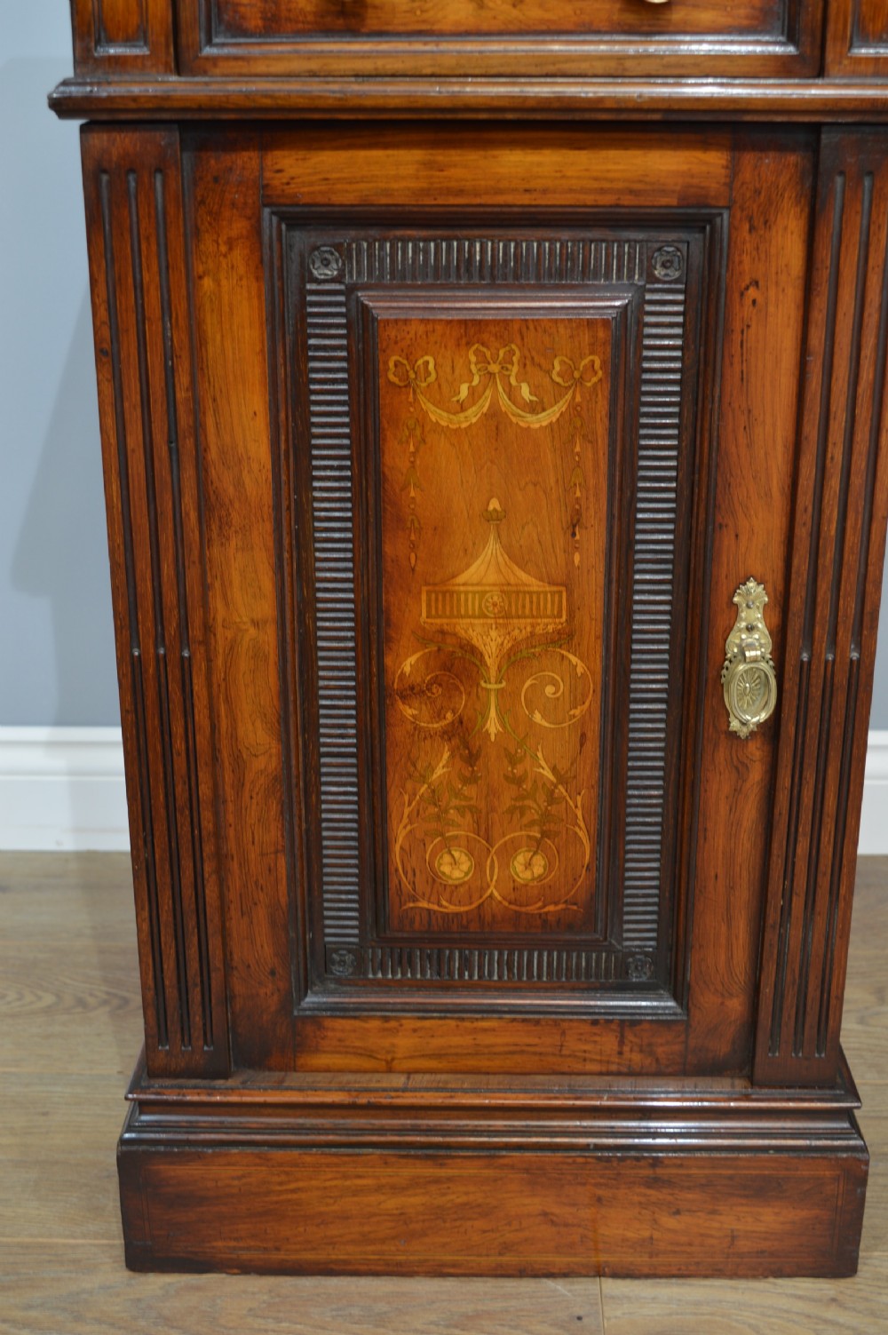 Antique pair of pedestal cabinets attributed to Edwards and Roberts  View VII