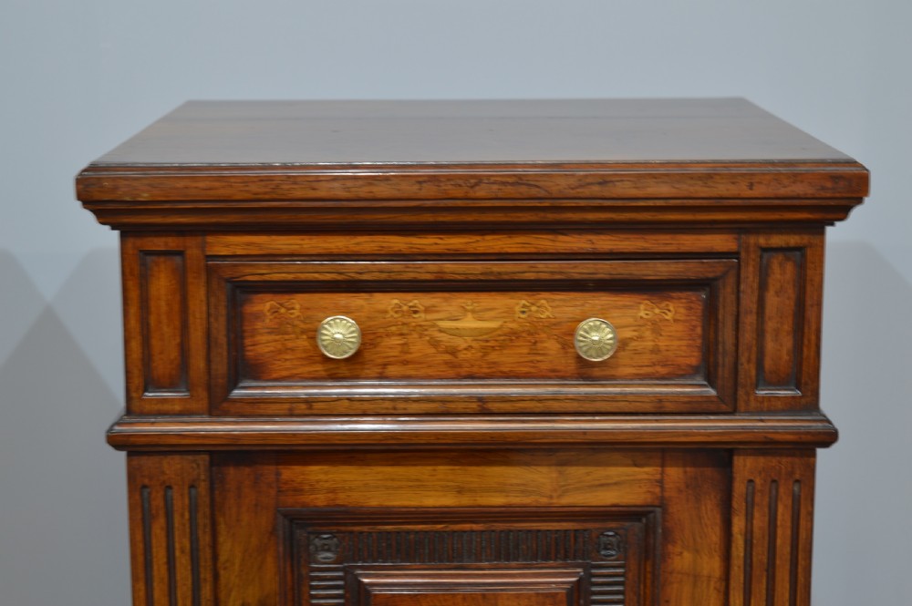 Antique pair of pedestal cabinets attributed to Edwards and Roberts  View VIII