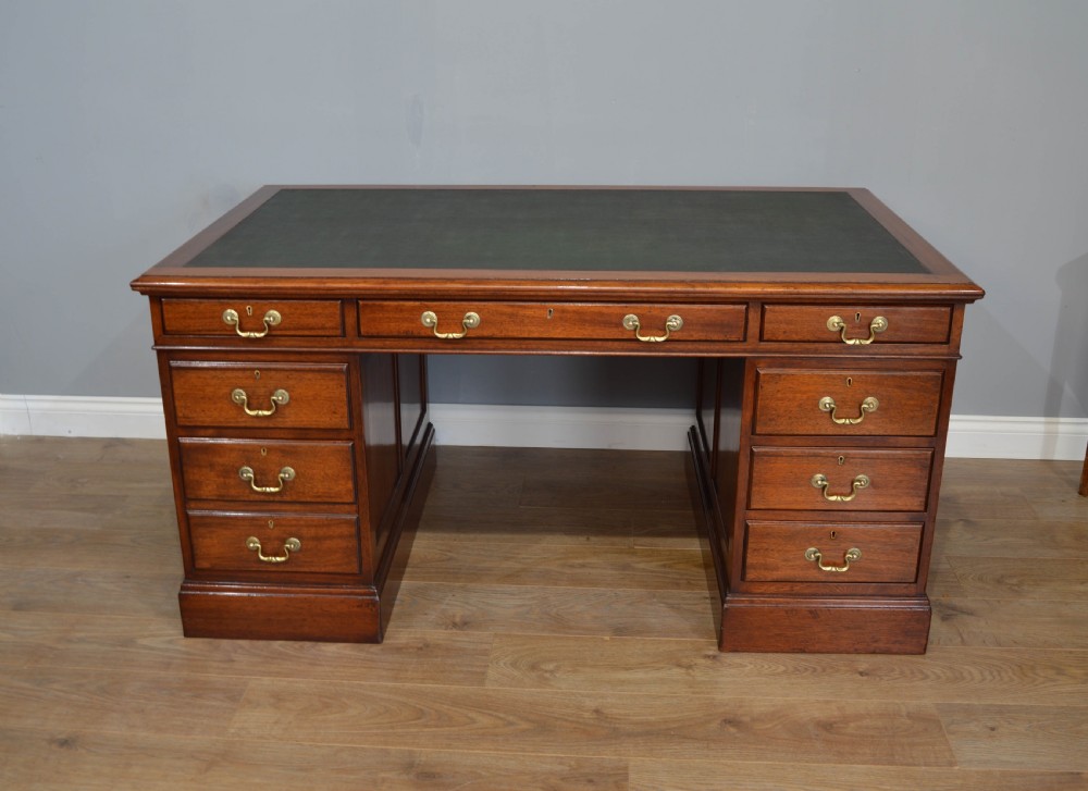 Antique Edwardian pedestal desk 