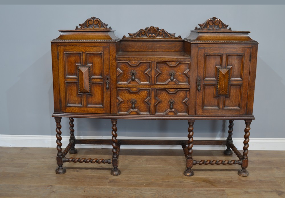 Jacobean style oak sideboard 