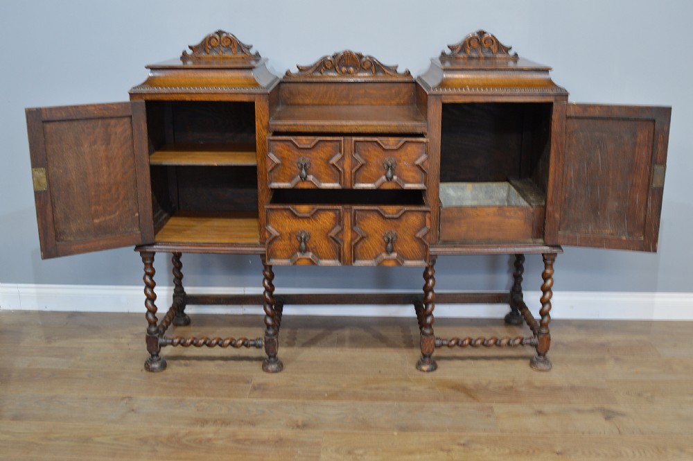 Jacobean style oak sideboard  View II