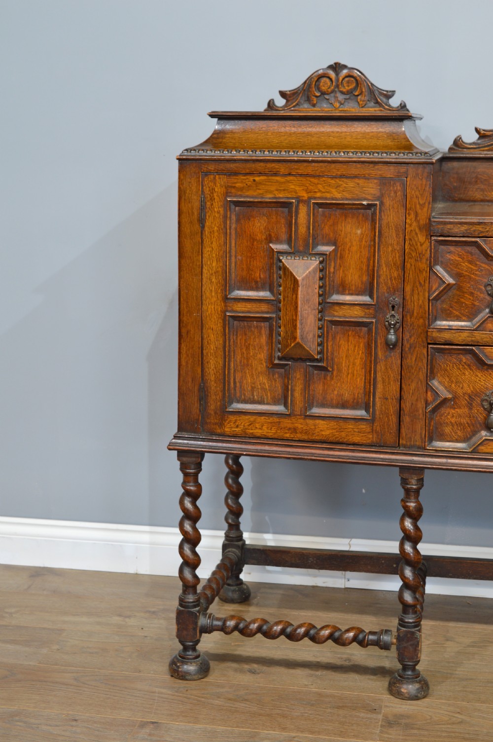 Jacobean style oak sideboard  View III