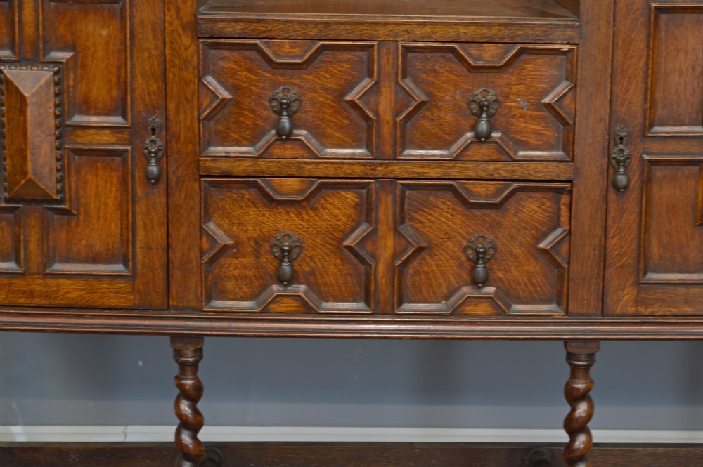 Jacobean style oak sideboard  View IV