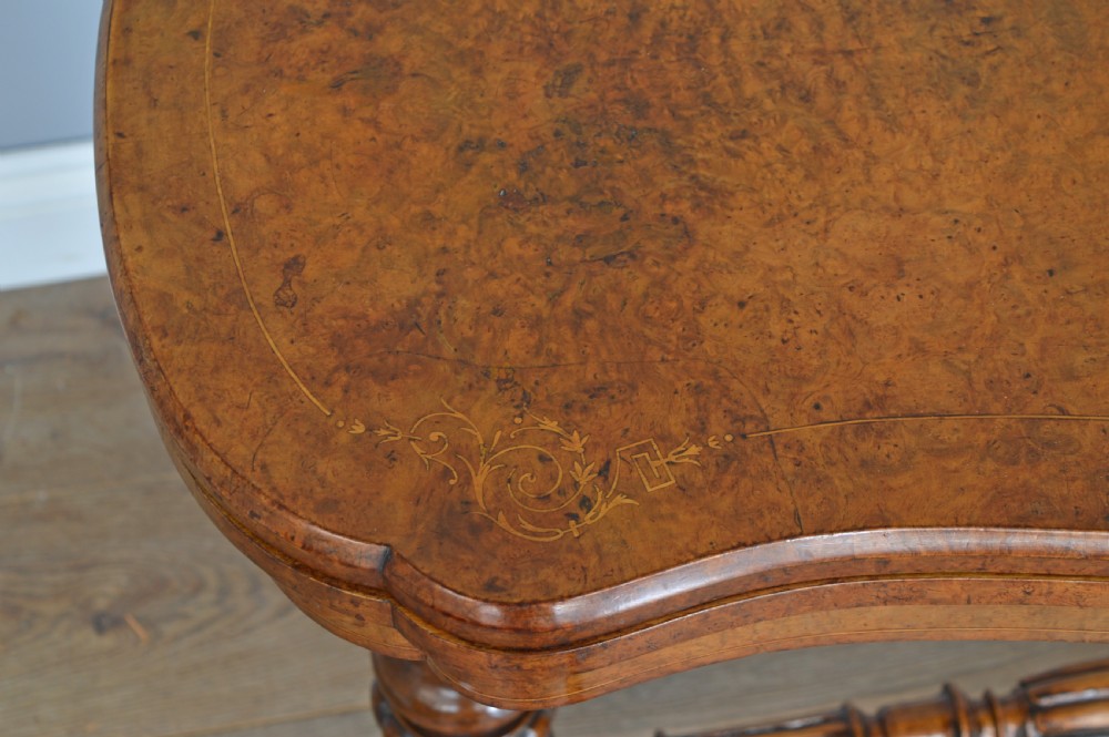 Victorian walnut card table  View VI