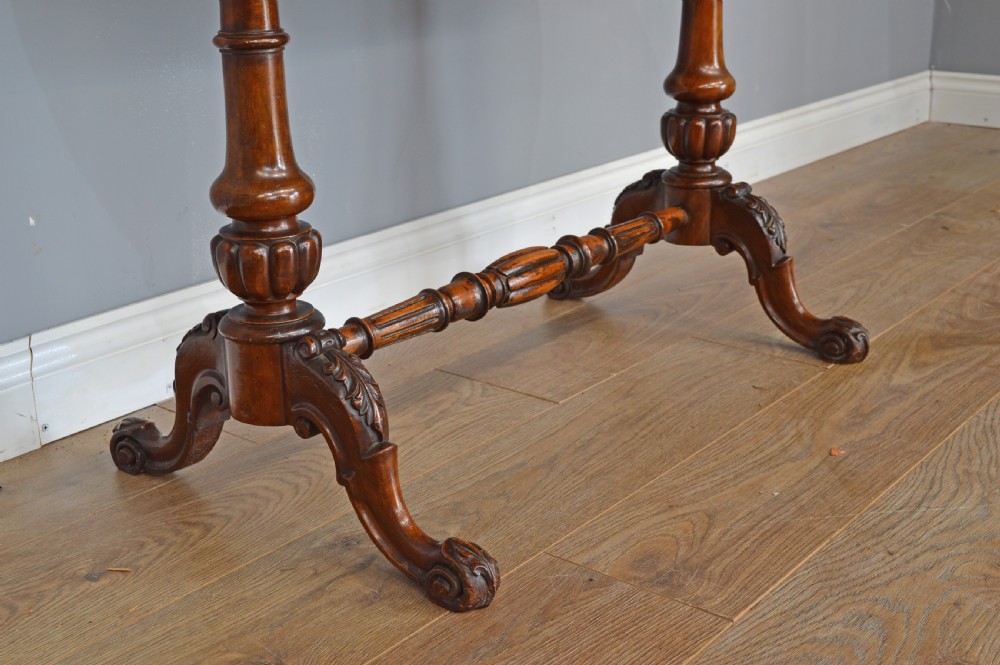 Victorian walnut card table  View VII
