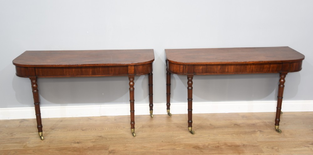 pair of Georgian mahogany console tables 