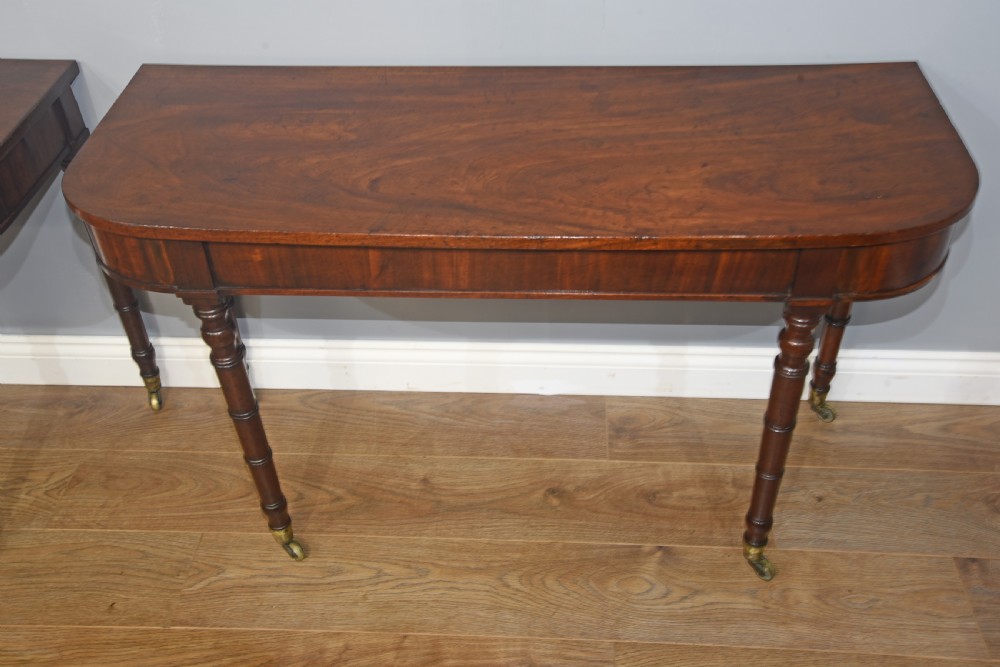 pair of Georgian mahogany console tables  View II