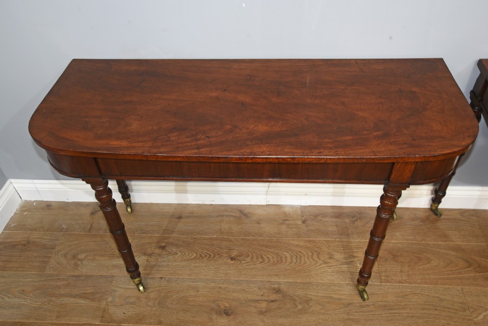 pair of Georgian mahogany console tables  View III