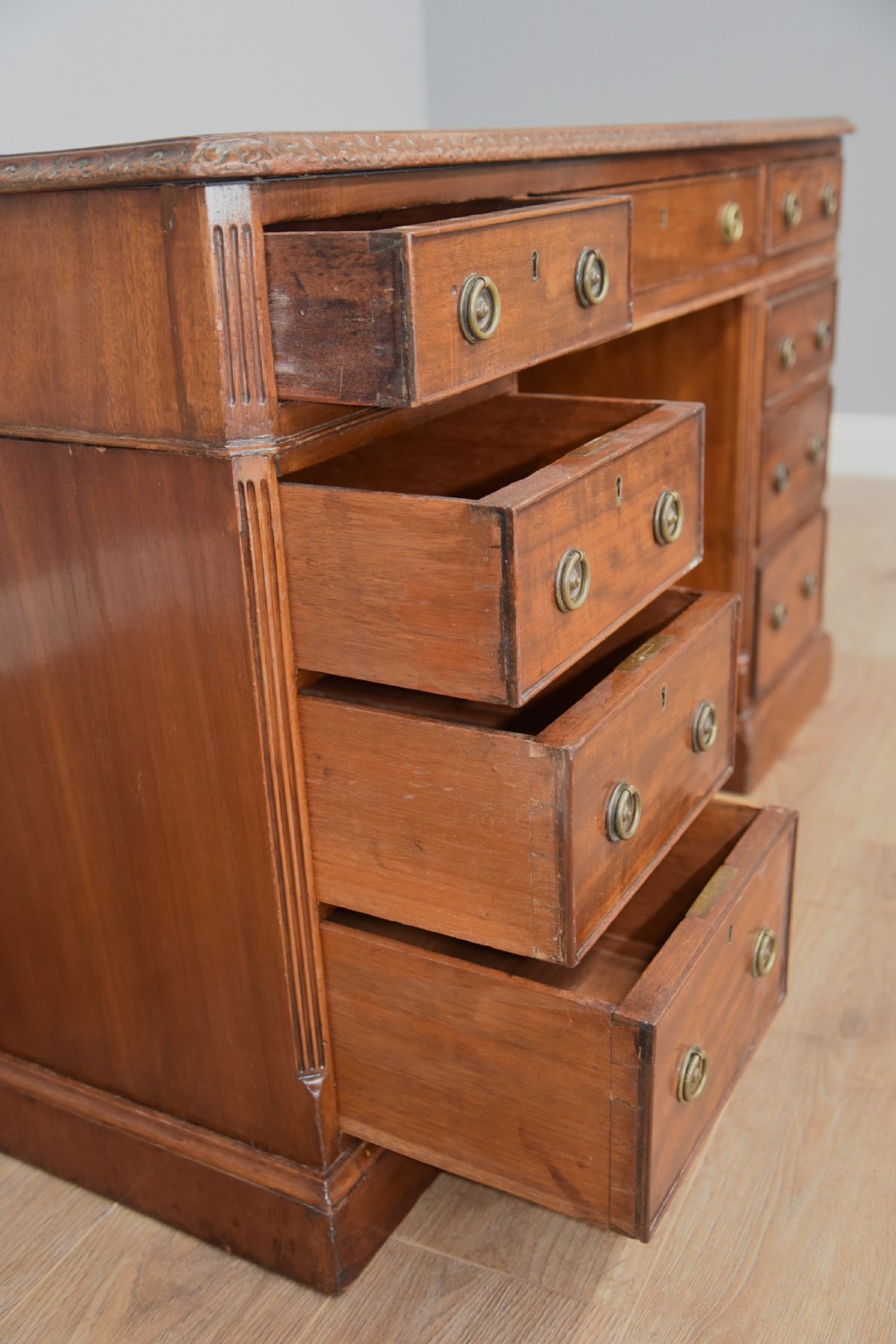 Victorian mahogany partners desk  View III