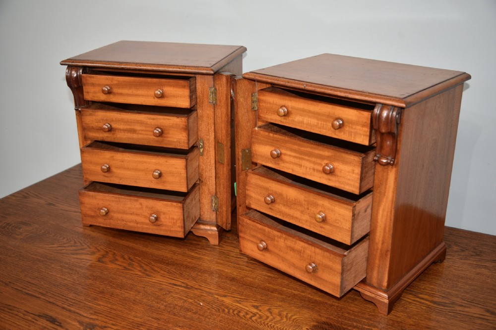 pair of small victorian mahogany wellington chests  View II