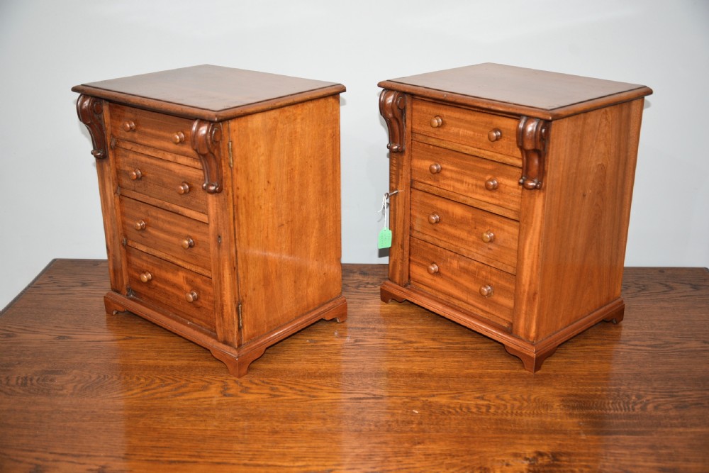 pair of small victorian mahogany wellington chests  View III
