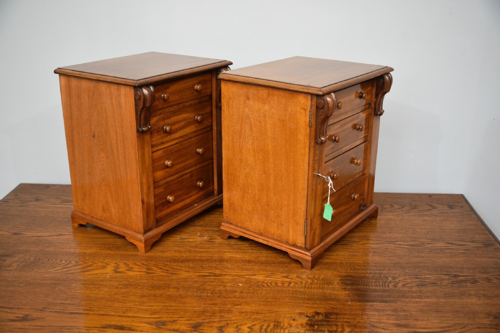 pair of small victorian mahogany wellington chests  View IV