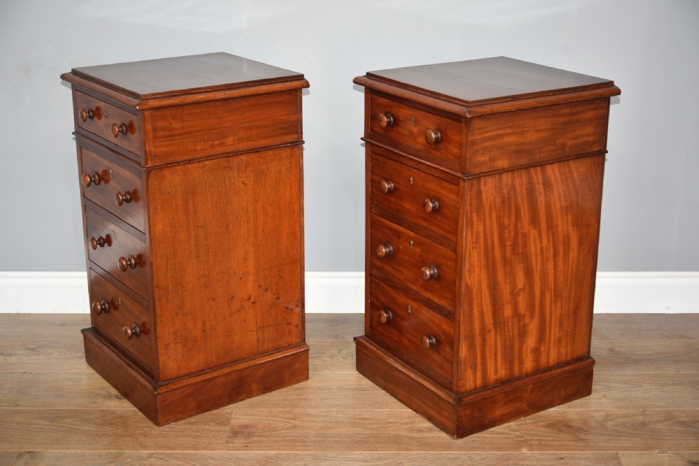 pair of Victorian mahogany chests of drawers  View II