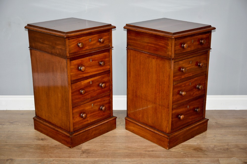 pair of Victorian mahogany chests of drawers  View III