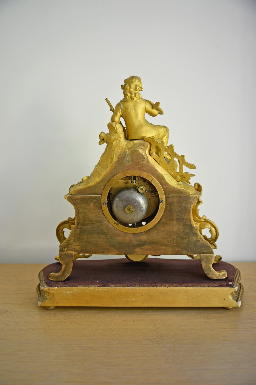 Antique French gilt bronze and Sevres porcelain mantle clock  View VII