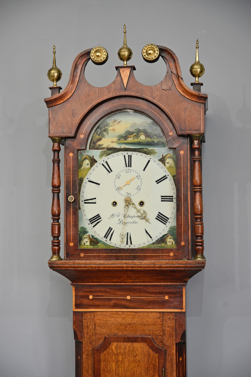 Antique grandfather clock by William chapman Lincoln  View II